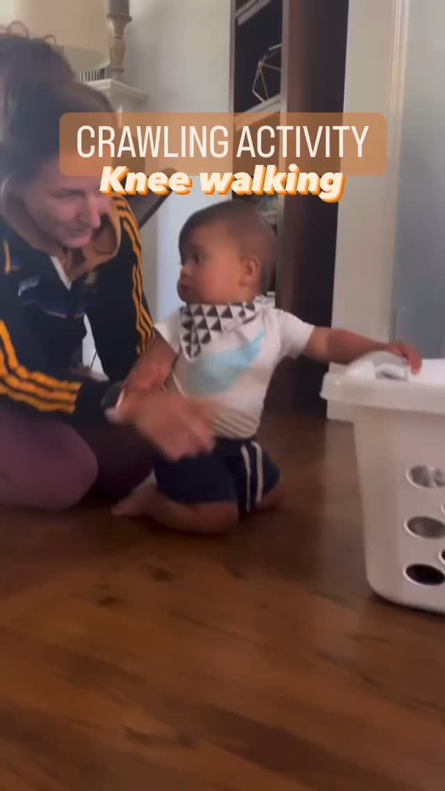 One of the best ways to learn to crawl is to first…. Knee walk 🤣 📌Save ...