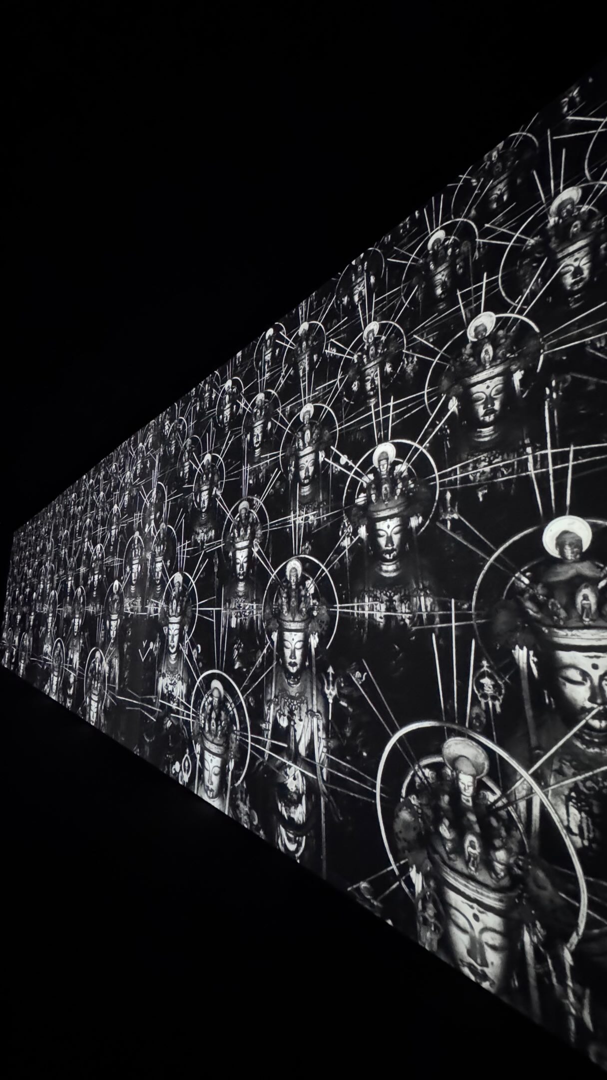 Accelerated Buddha 1997-2017 Three-channel video projection, sound