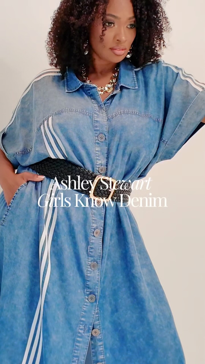Ashley Stewart Fall Denim Collection: Dresses, Sets, Skirts & More