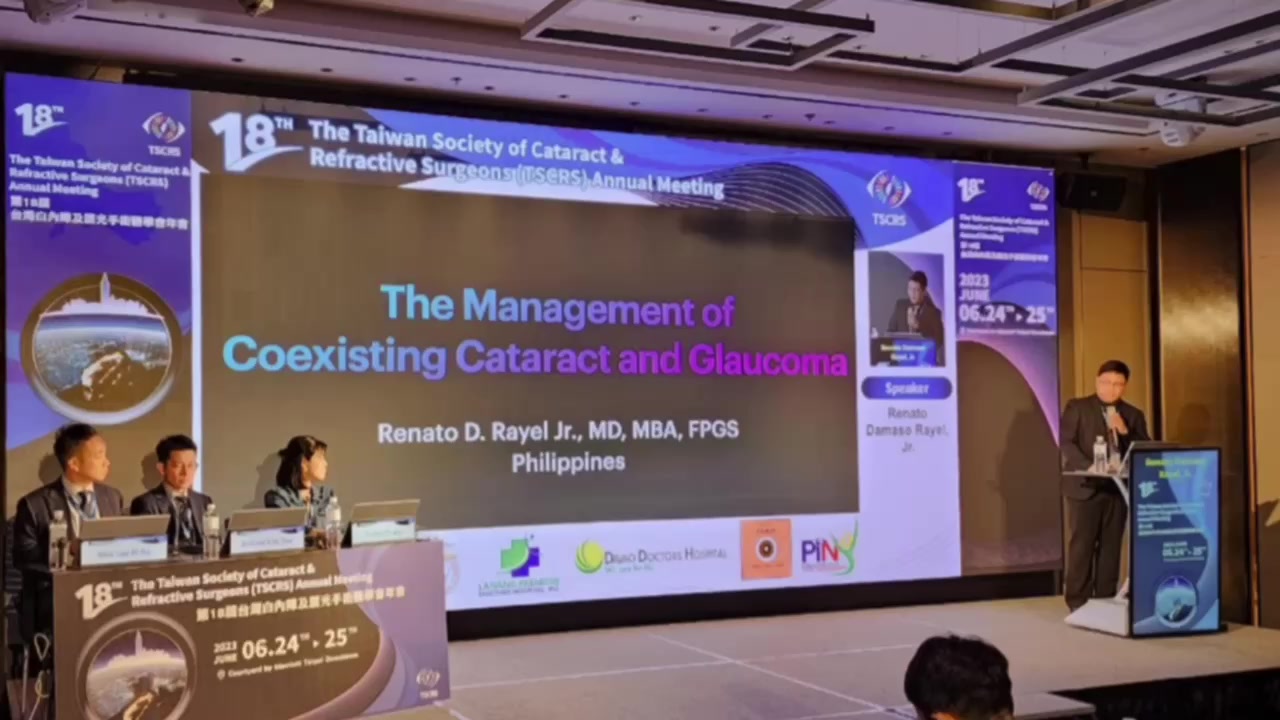 Dr Jet Rayel sharing his expertise at the Taiwan Society of Cataract ...