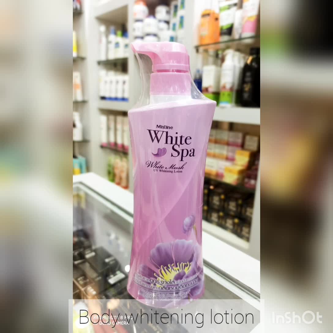 mistine white spa glutathione lotion review White Musk UV Whitening Moisturizing Body 400ml Glutathione Whitening Daily Cream Lactic Acid (AHA) Variant::Lychee 150Ml