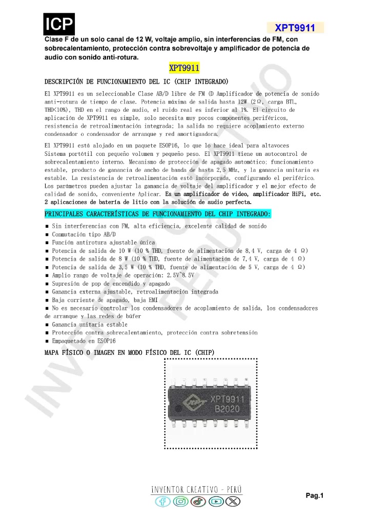 5 Pezzi Di Circuito Integrato Amplificatore Audio XPT9911 XPT99II, In Contenitore SOP16. Nuovi. - Foto 5