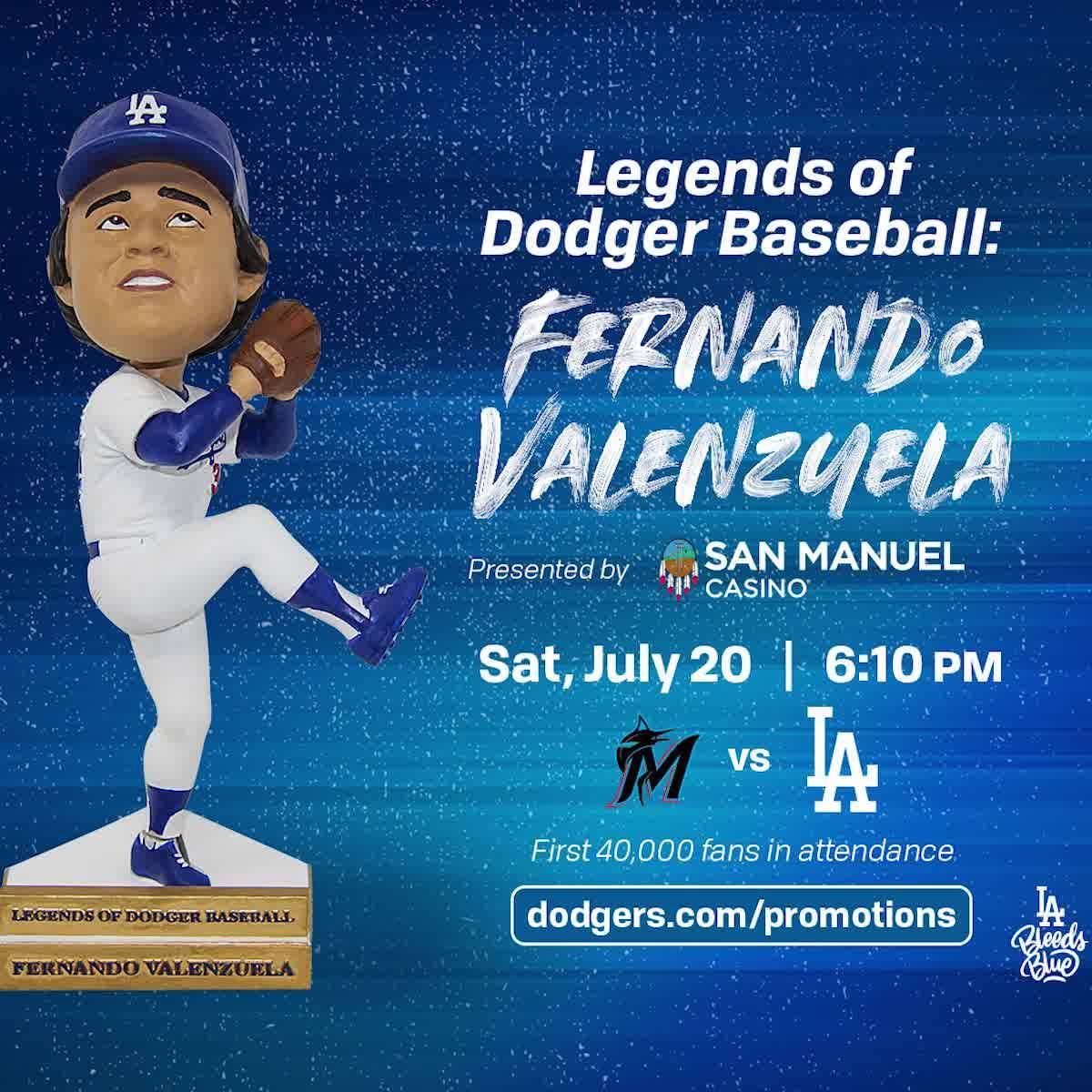 Join us at Dodger Stadium on 7/20 as Fernando Valenzuela gets