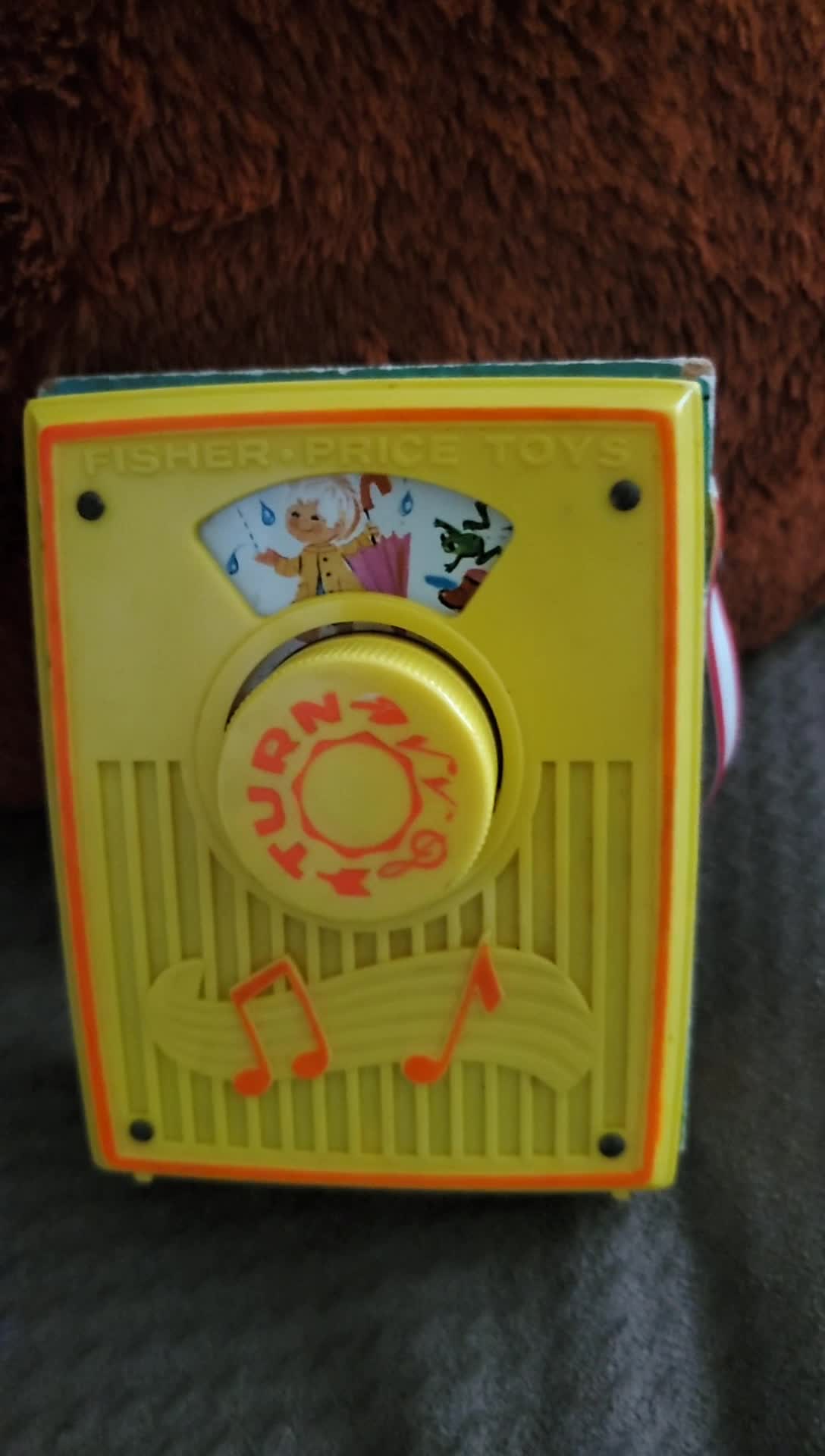 60's vintage「FISHER PRICE」ピーカブー TV オルゴール Fisher Price