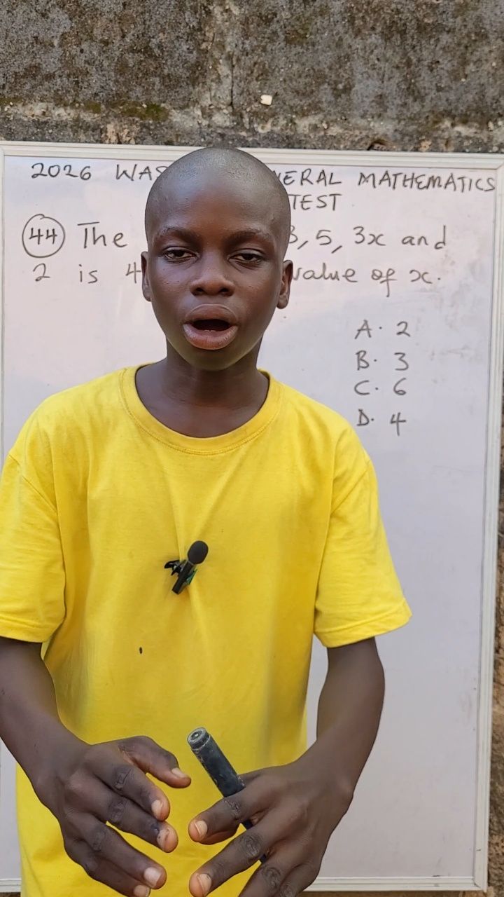 2026 WASSCE General Mathematics Objective Question 44 | Mean