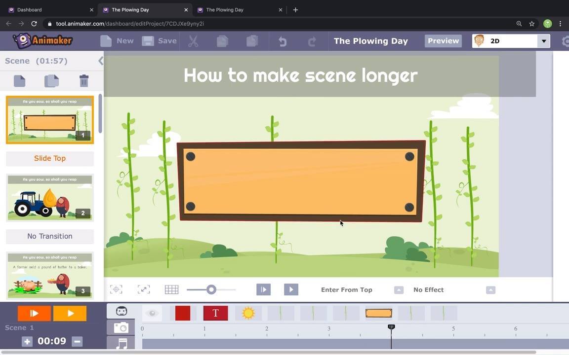 How to make scene longer in 30 secs [Animaker Tip1] Animaker Tutorial