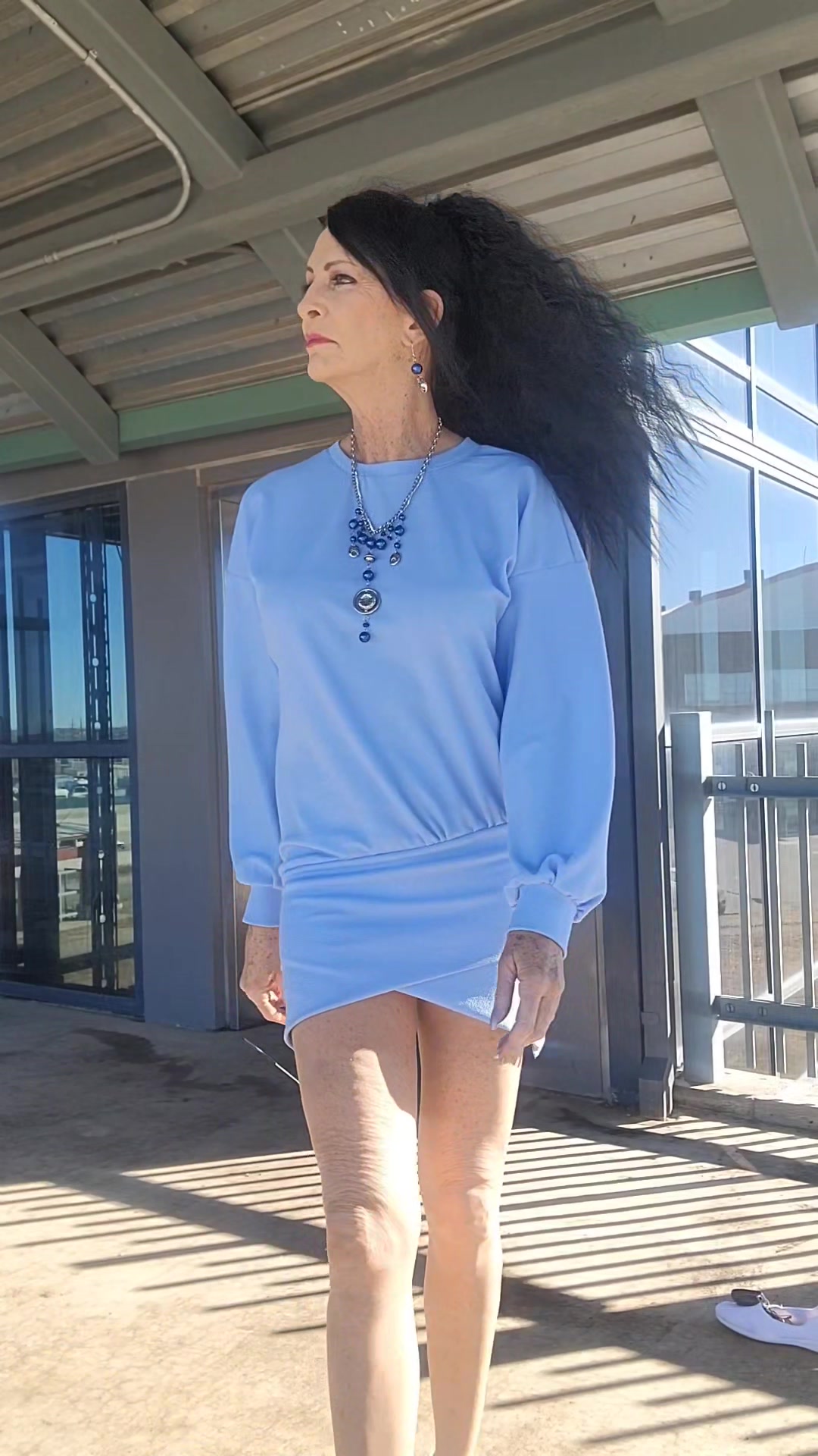 skyrizi blue dress This is the Sky dress. Comfortable for day or step out in the evening. Message me for order information. | Margaret Sanzo Shraddhachatterjee Dress style:No Veil RS-04.20.26 I LOVE this Versace Lucy in the Sky