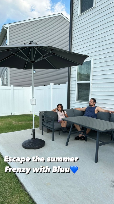 bluu patio umbrellas Premium Quality and Durable Rectangular Cantilever Umbrella BLUU 10 FT Patio Offset