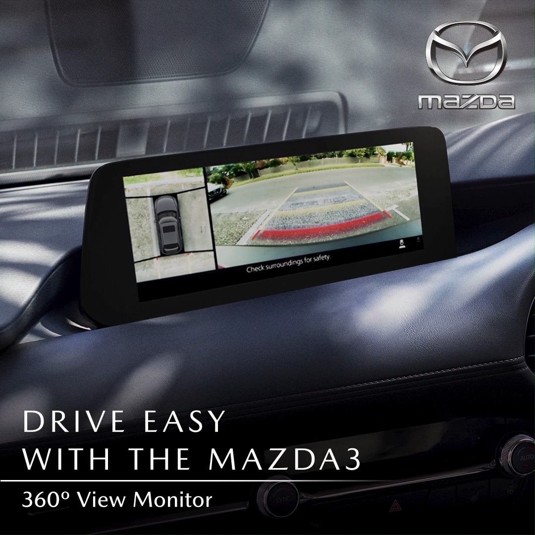 The 360º View Monitor in your Mazda3 provides a bird’s eye view of your ...