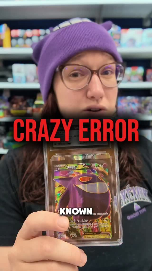 How fast can you spot it? CRAZY GENGAR ERROR CARD 👀 #pokemoncards