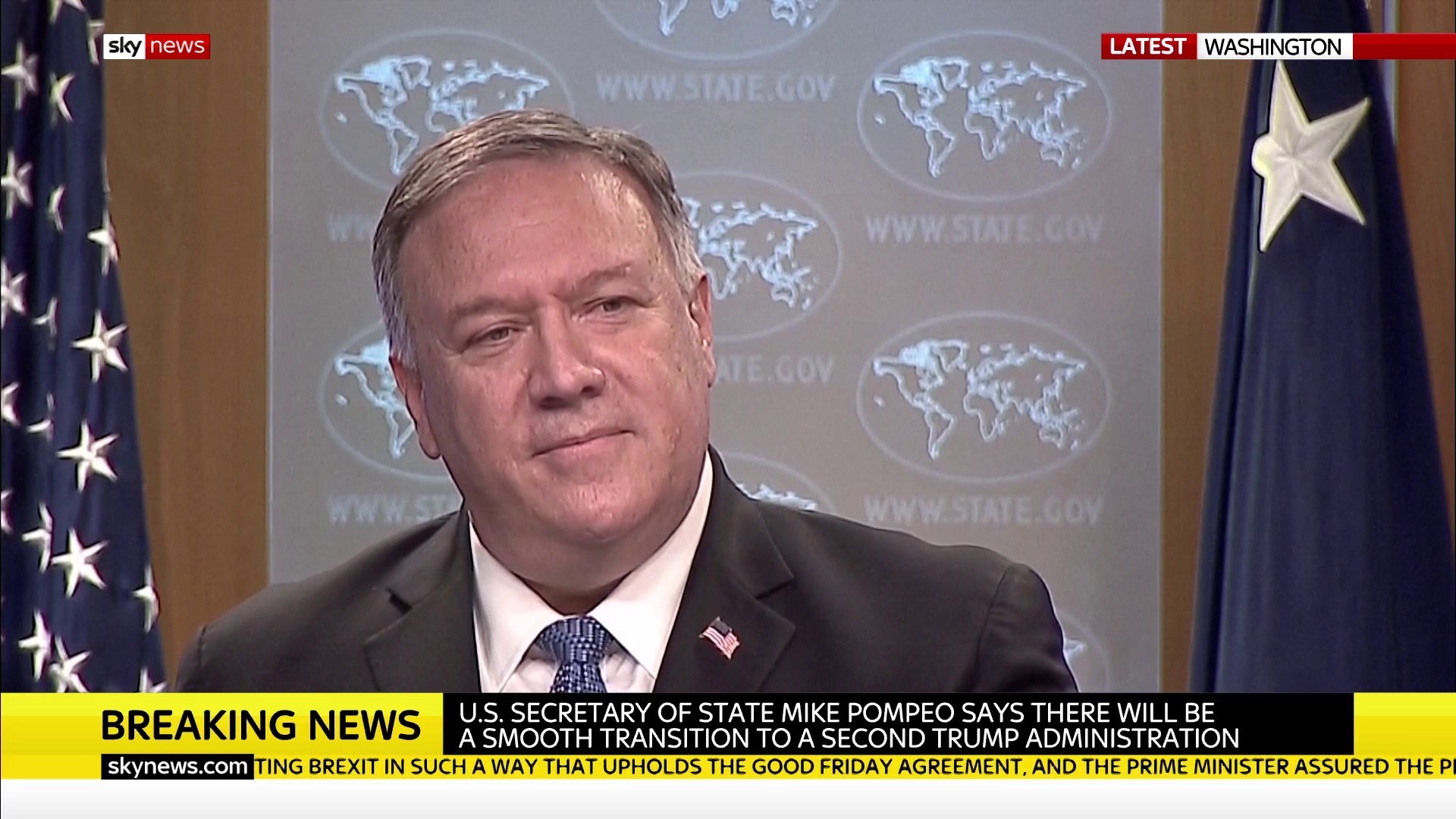 Sky News Mike Pompeo There Will Be Second Trump Administration Facebook