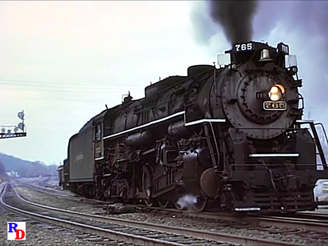 Nickel Plate No. 765 is departing Ludlow, Kentucky on its way to