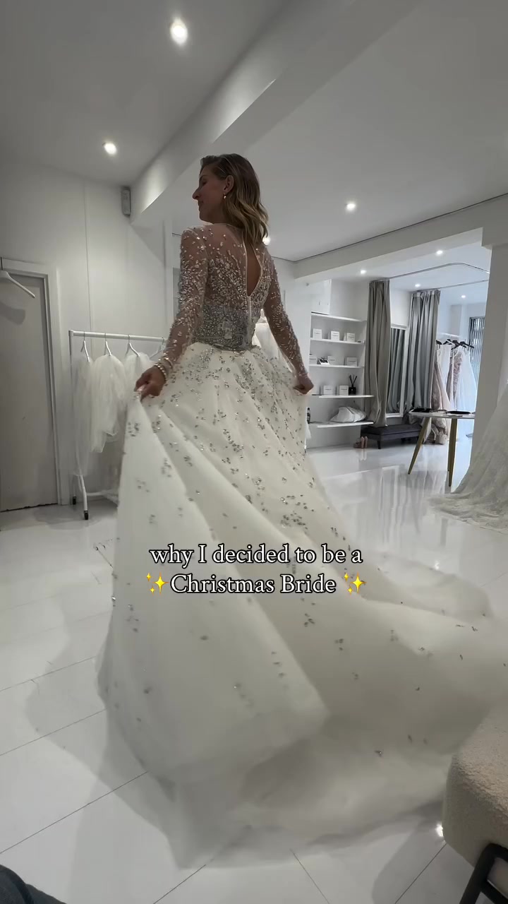 Find your dream wedding gown in a magical holiday setting