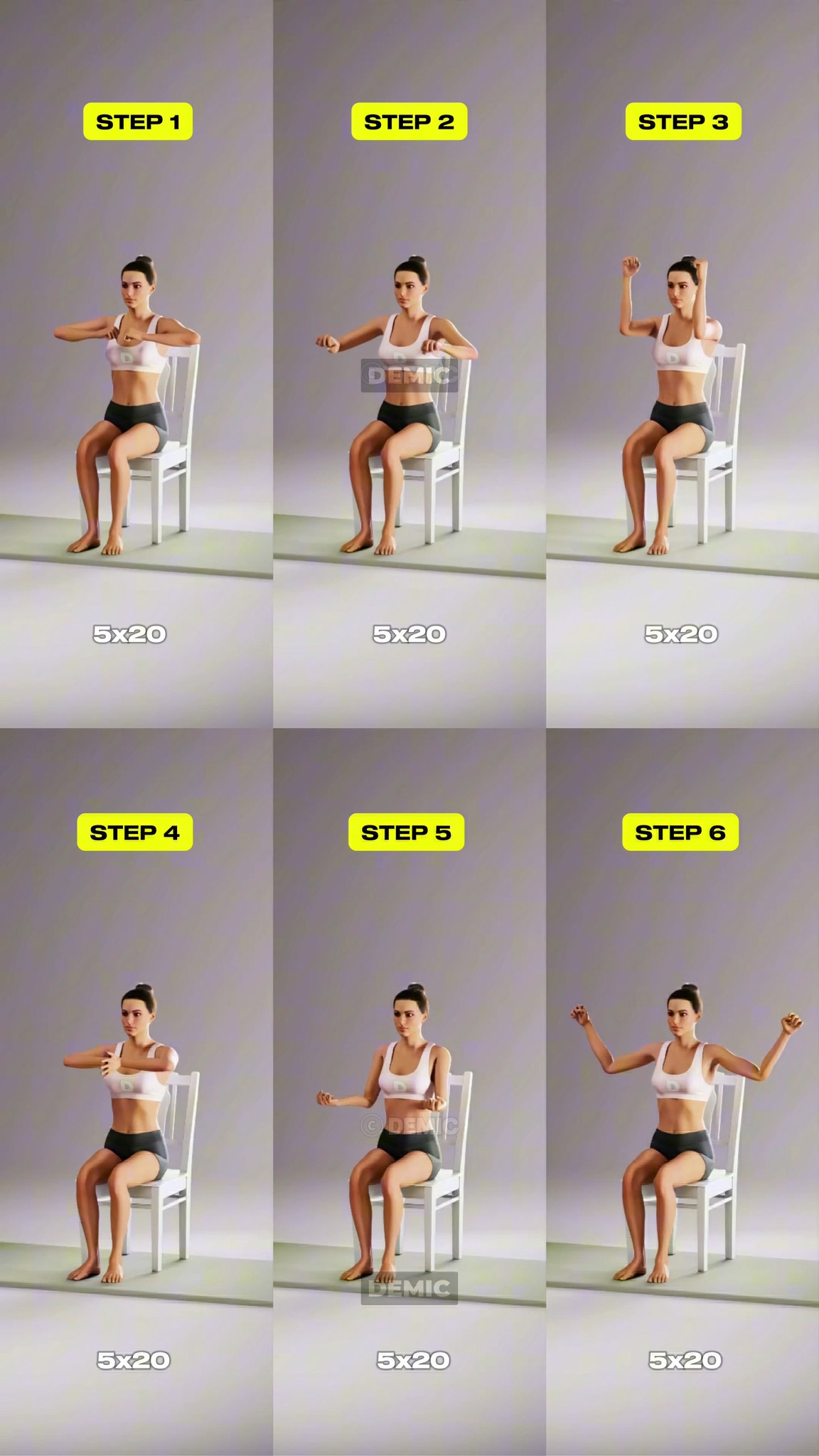 Quick Chair Workout – 6 Moves to Sculpt Arms🔥🪑 No gym? No problem ...