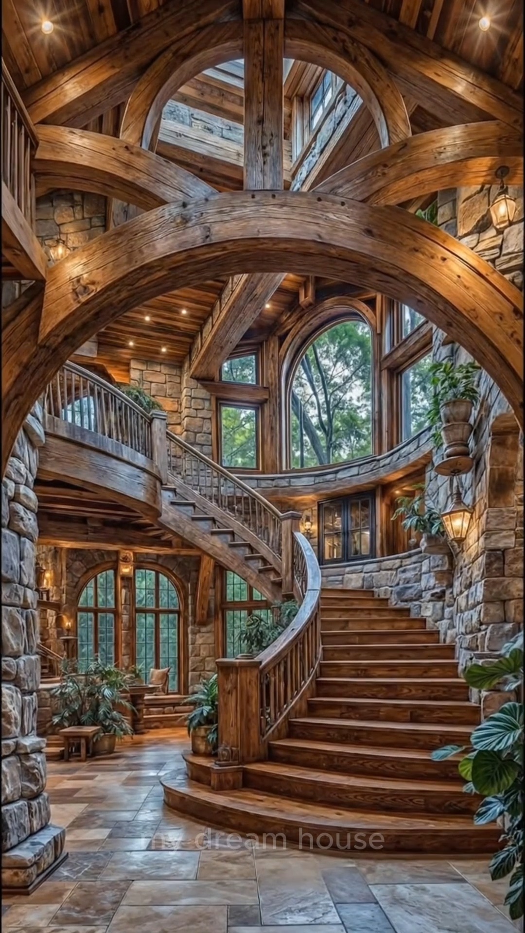 Construction of Real Wooden Grand Staircase #stairs #woodwork #interior ...