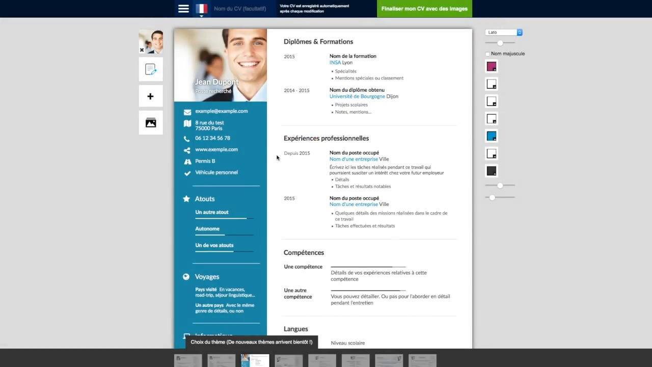 Modele De Cv Gratuit Pole Emploi