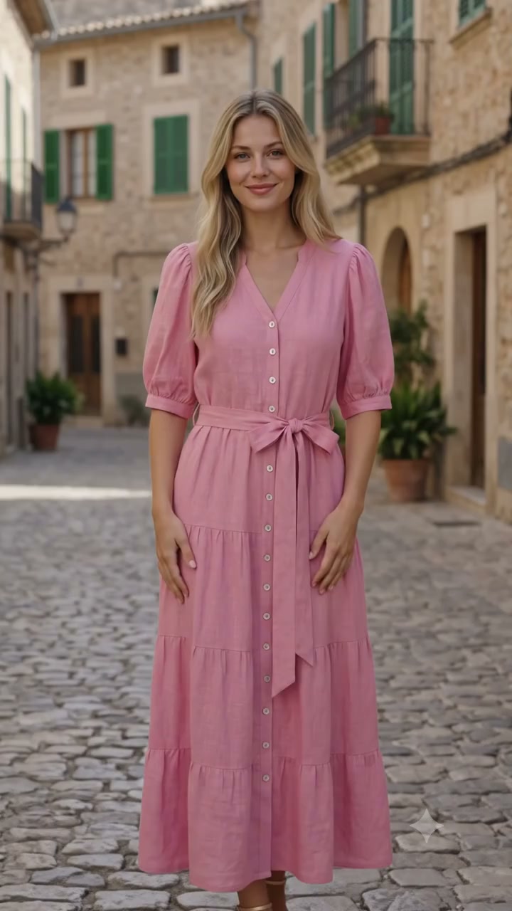 PRETTYGARDEN 2026 A-Line Pleated Midi Dress | Sleeveless Work