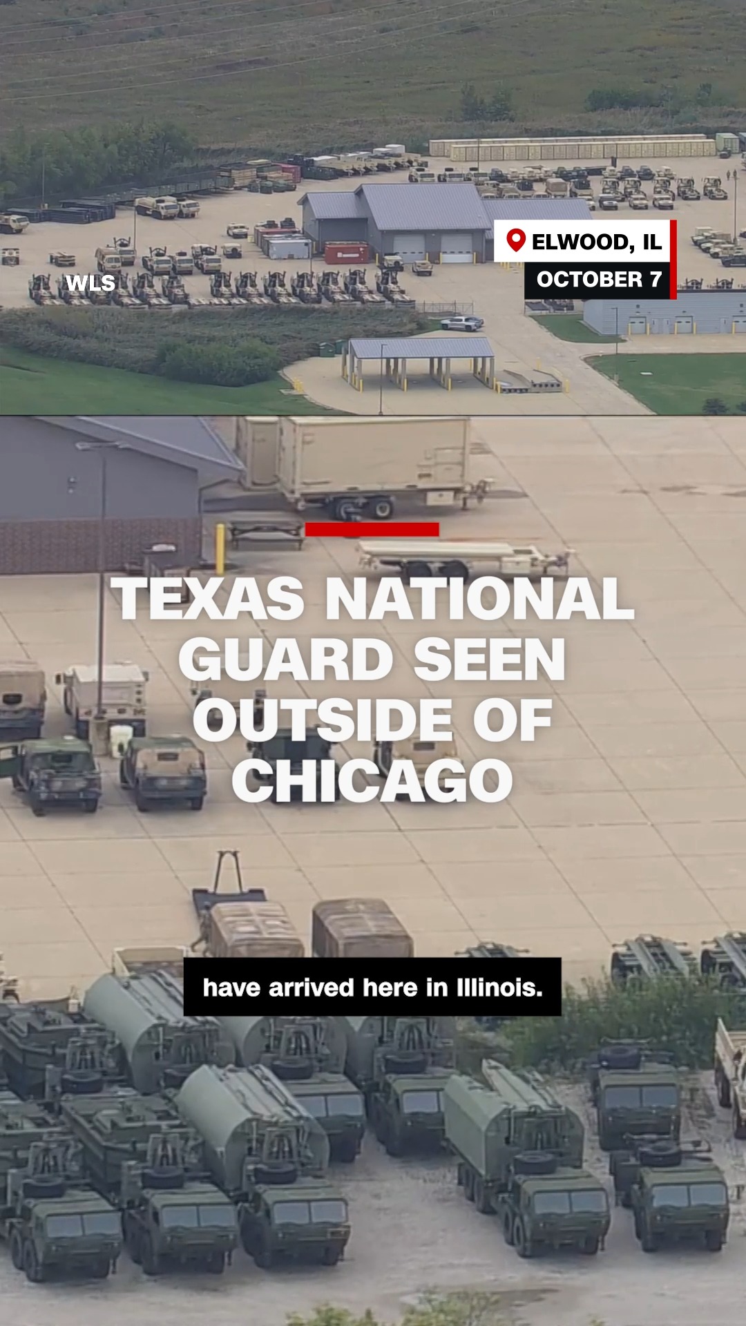 Texas National Guard troops have arrived at the Elwood Army Reserve ...