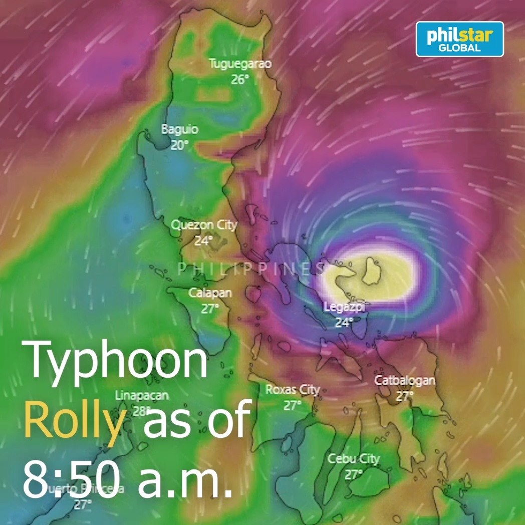 Super Typhoon Rolly makes second landfall | As of 8:50 a.m., Super ...