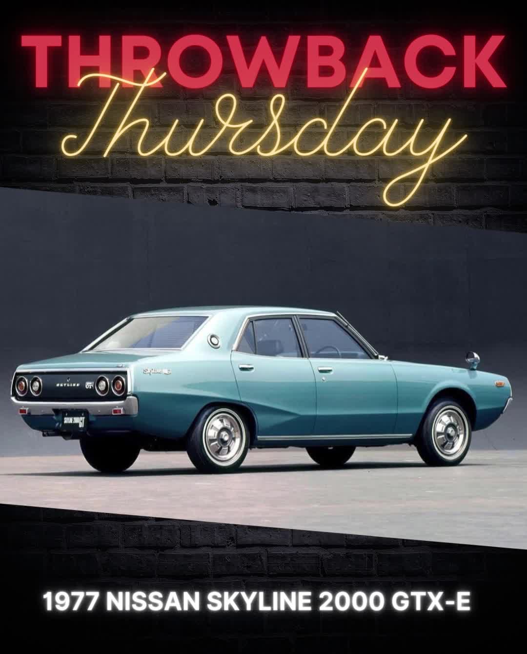 1977 Nissan Skyline 2000 GTX-E #tbt #throwbackthursday #nissan
