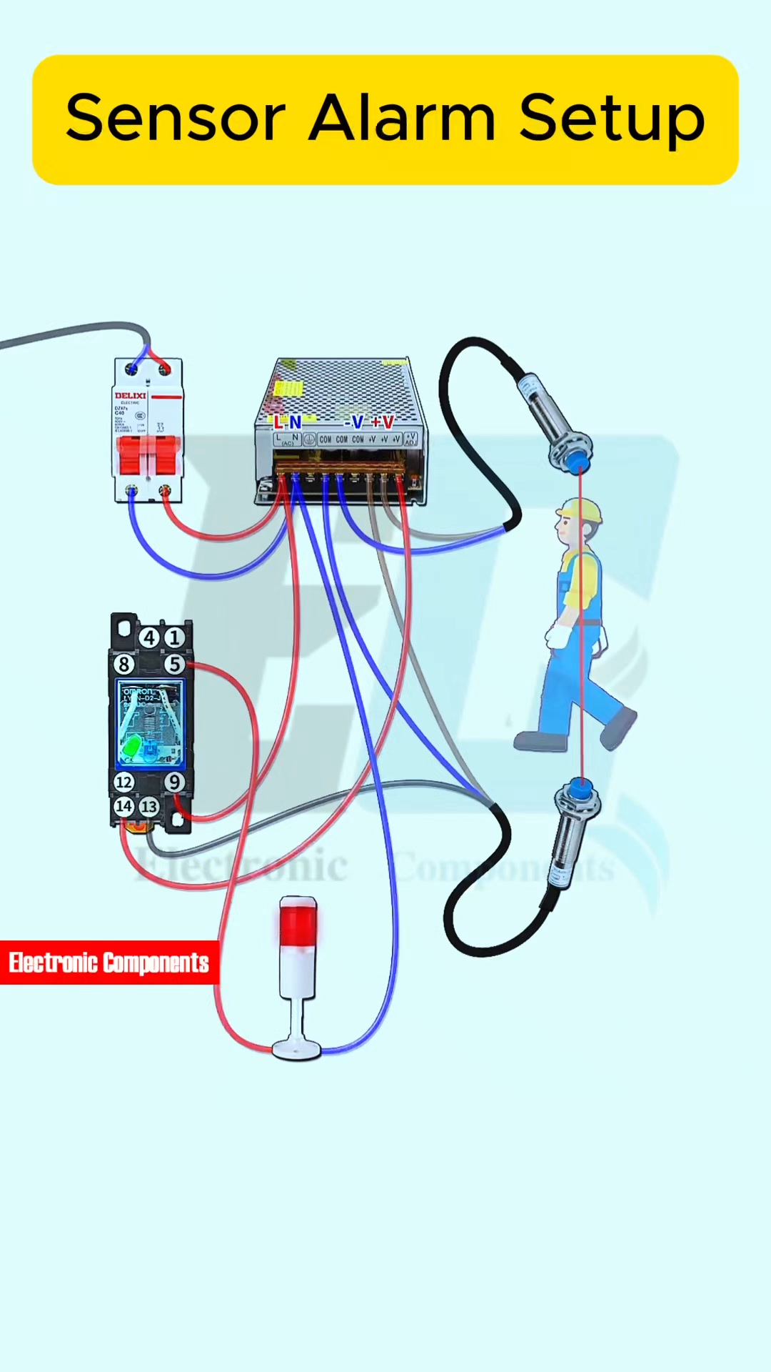 Sensor Alarm Setup #fblifestyle | 𝐄𝐥𝐞𝐜𝐭𝐫𝐨𝐧𝐢𝐜 𝐂𝐨𝐦𝐩𝐨𝐧𝐞𝐧𝐭𝐬