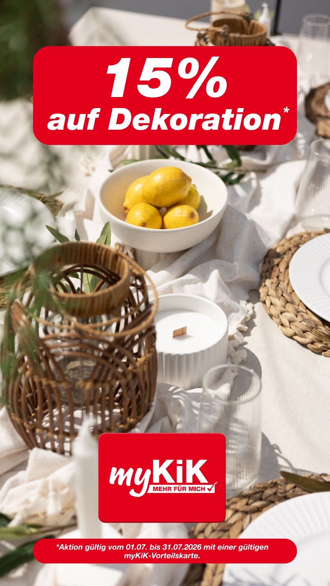 Was sagst du zu dieser sommerlichen Tischdeko von @ginawohnen ? 😍 , Sichere dir jetzt auch die nächsten Hingucker für den gedeckten Tisch und spare bis zum 31.07.2026 nochmal 15% auf Dekoration mit