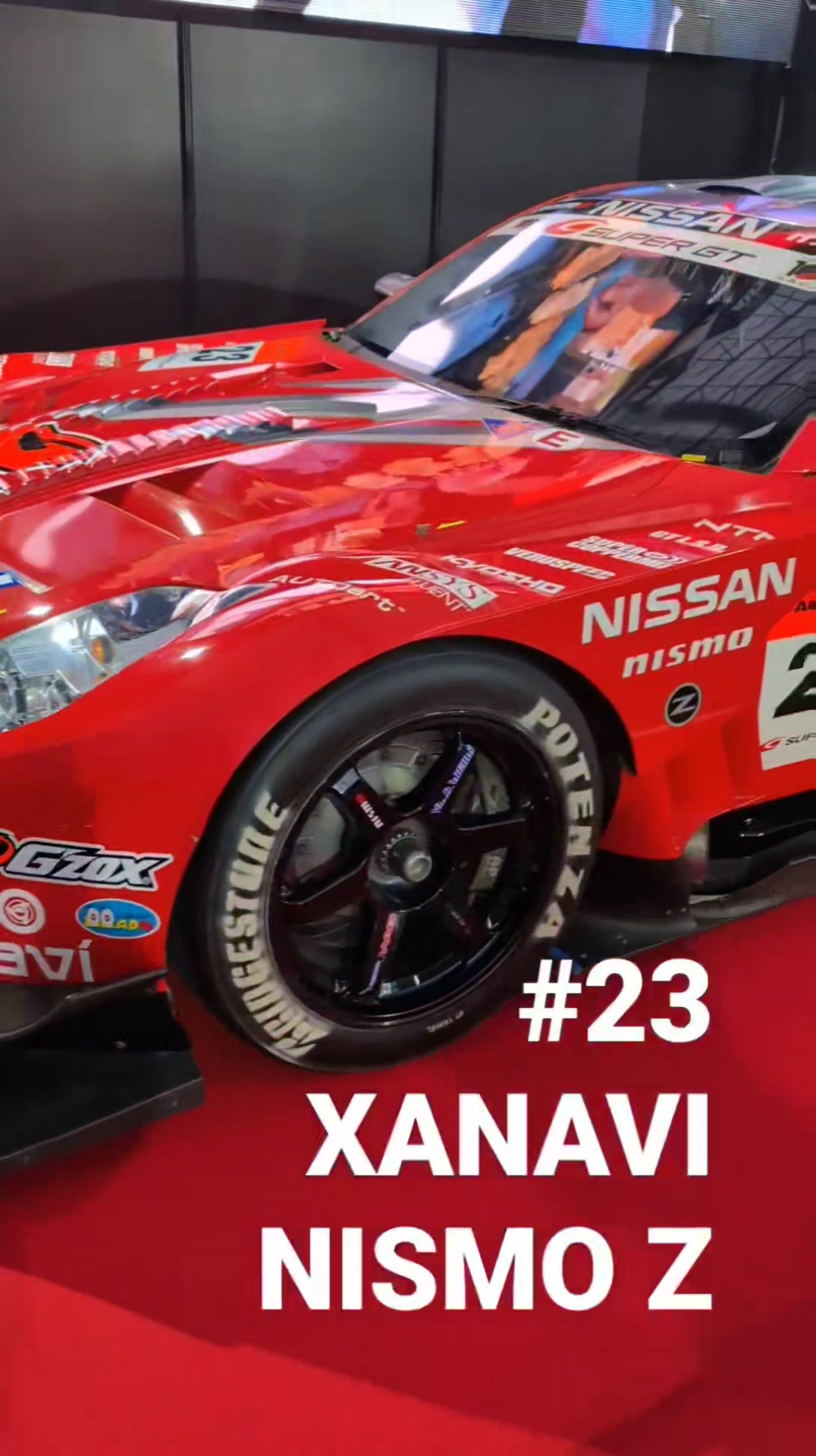 One of the highlights of the Super GT booth at the Osaka Auto