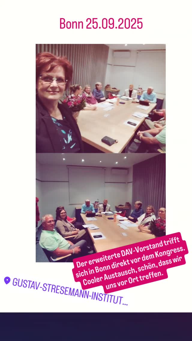 Der erweiterte DAV-Vorstand trifft sich in Bonn direkt vor dem # ...