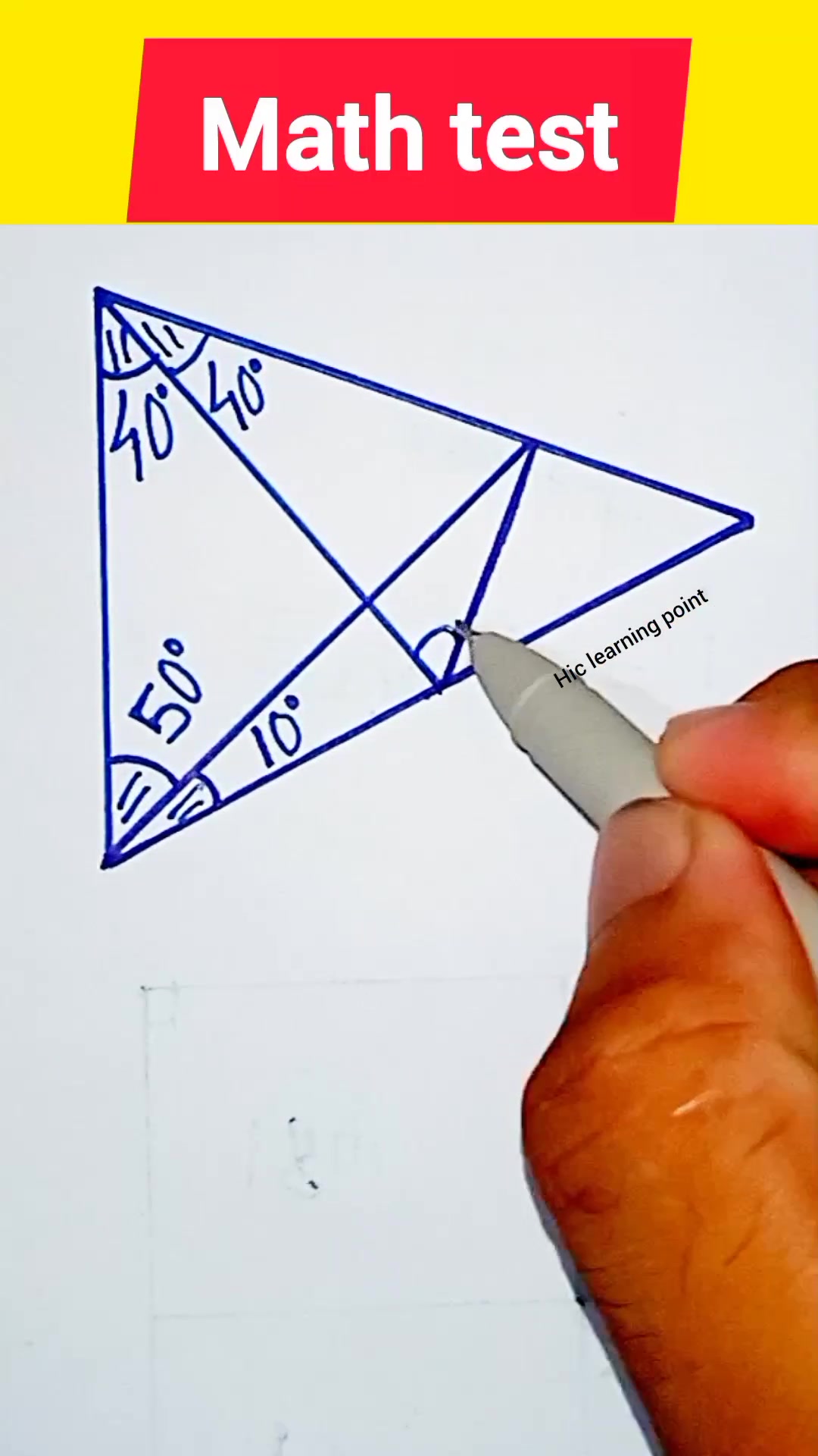 Find the measure of angle 'x' — challenge yourself! #mathematics # ...
