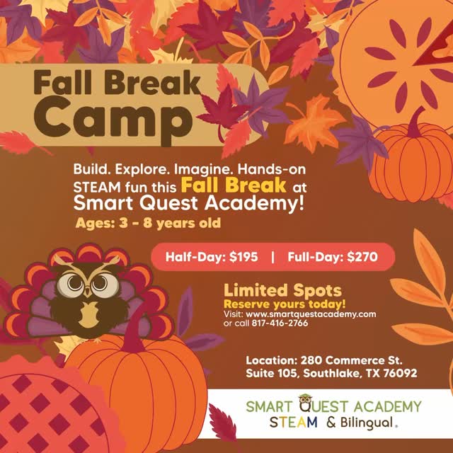 🍁 Fall Break Camp at Smart Quest Academy! 🍂 Looking for fun and ...