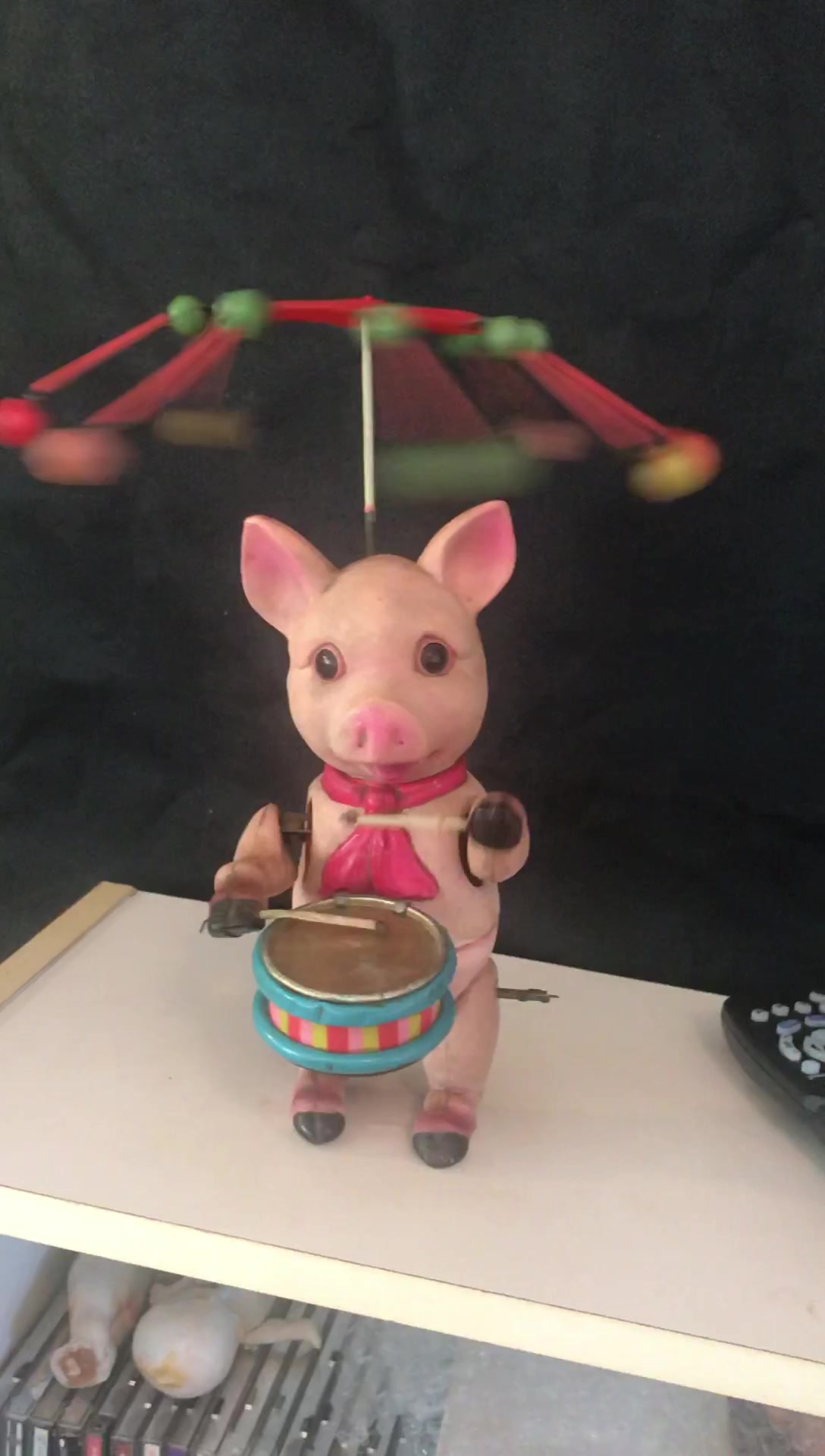 Vintage Japanese Three Little Pigs toy from 1930s