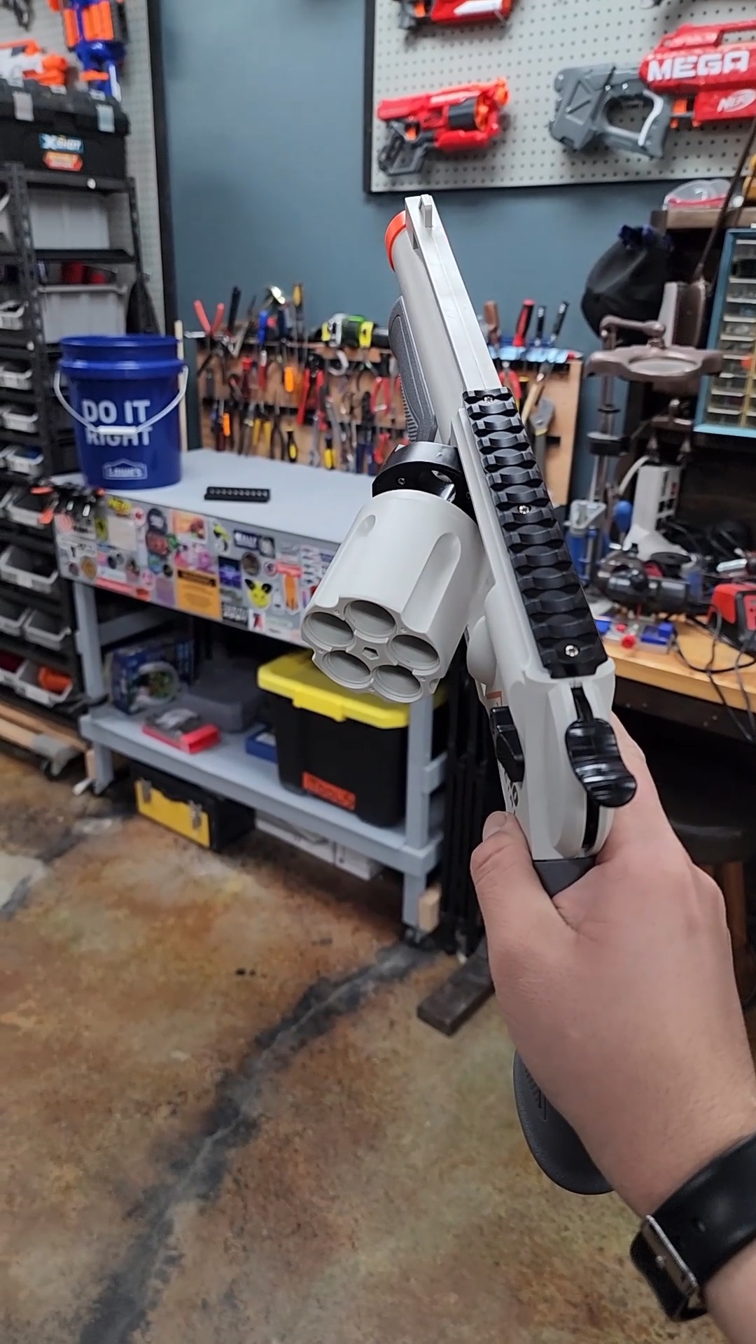 Nerf Shotgun Revolver? #nerf #dartblaster #revolver #shotgun
