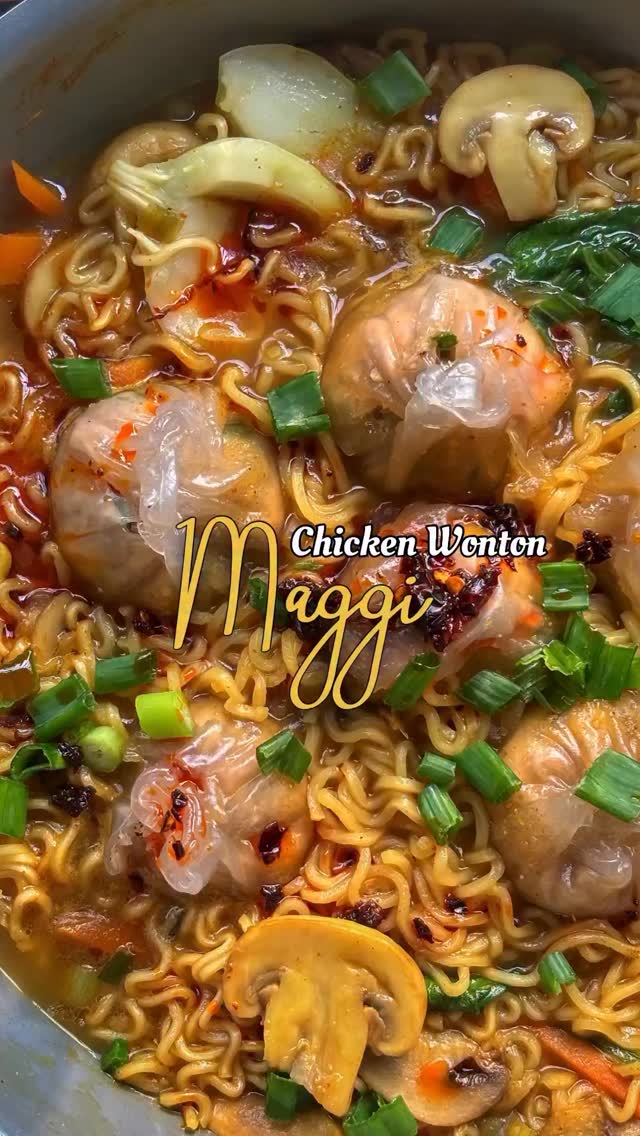Rice Paper Chicken Wontons + Soupy Maggi = A super addictive recipe 🫠 ...