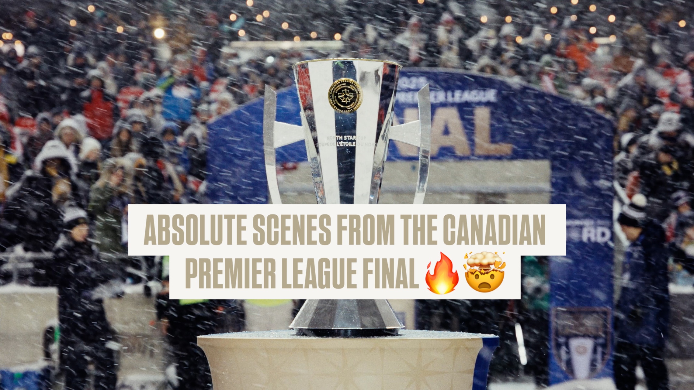 The world just met Canadian football. 🇨🇦 ️ A blizzard. A bicycle kick ...