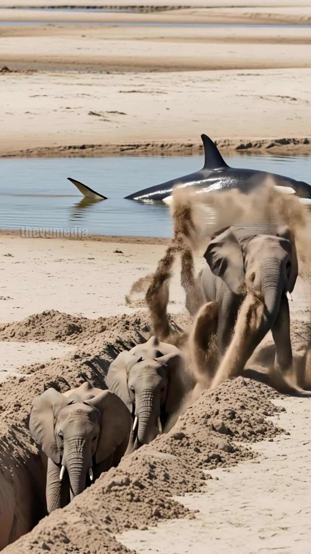 Elephants Do Something Clever To Save Animal In Trouble!#wildlife # ...