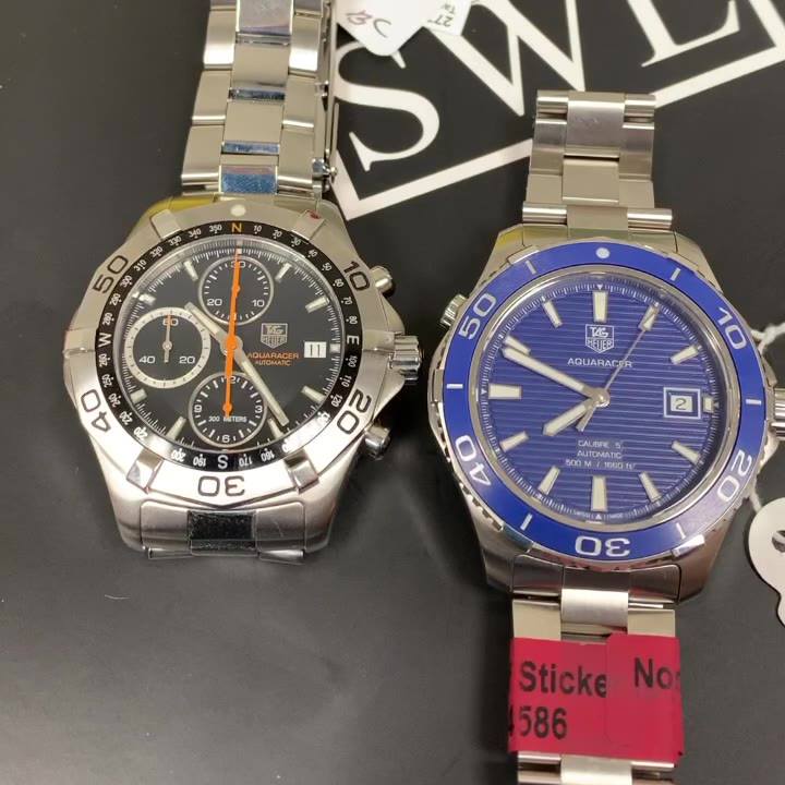 Tag Heuer Aquaracer Black Dial Chronograph Mens Watch CAF2113