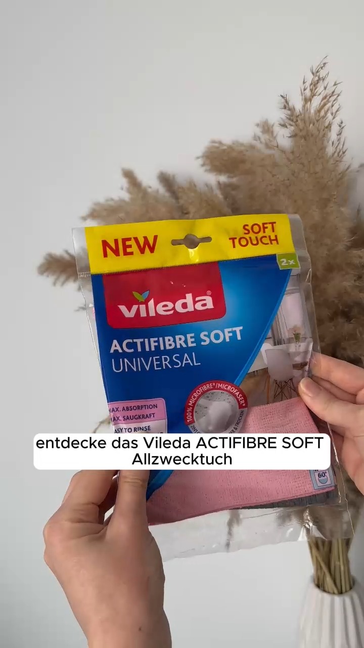 Saugfähig und vielseitig: Vileda Actifibre Soft – das Must-have für Haushaltsglanz 🧽🫧, Du findest das neue Allzwecktuch online oder in ausgewählten dm-Märkten. | Vileda Deutschland