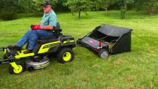 Tired of raking leaves? 🍂 Upgrade to the Brinly 54