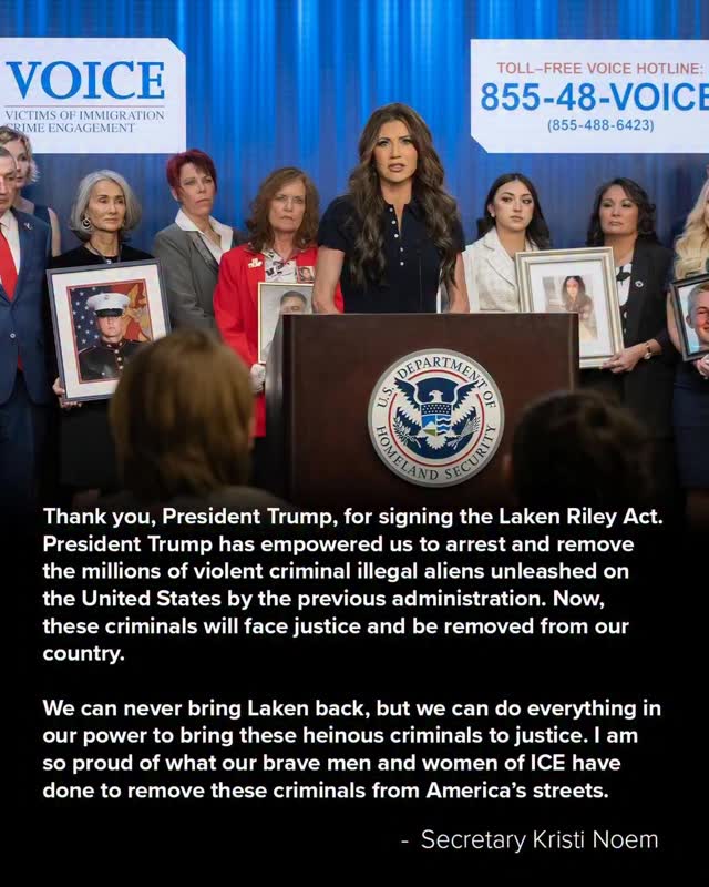 “Thank you, President Trump, for signing the Laken Riley Act. President ...