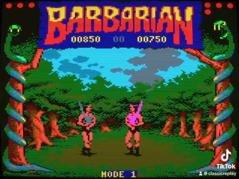 1980s decapitation in 16 colour #barbarian #amstrad #8bit