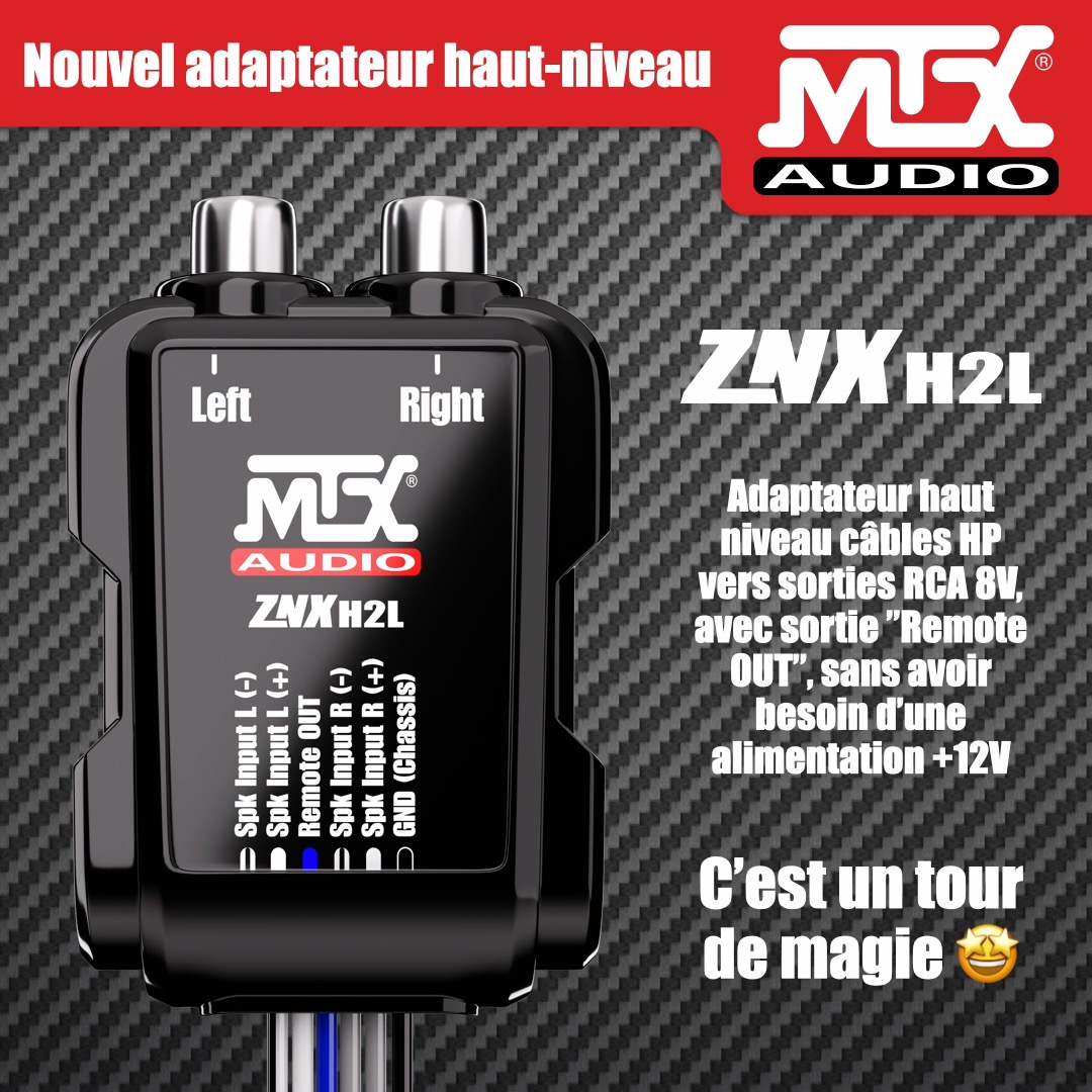 MTX Audio Re-Q - Processeur Audio Haut De Gamme Entrées Haut-Niveau Vers Sorties RCA 10V
