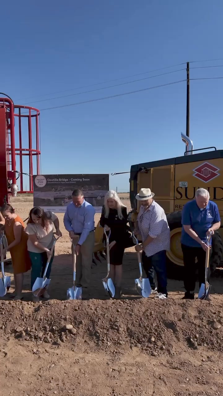 🚧 Gilbert has officially broken ground on the Ocotillo Bridge and Road ...