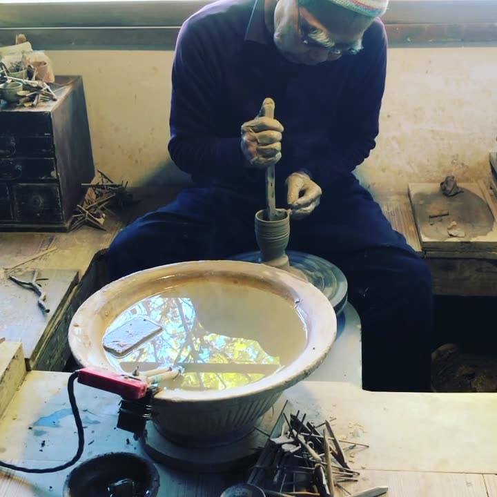 山本源太 源太窯 星野焼 変形鉢 約23cm 作家もの 和食器 作陶 Making