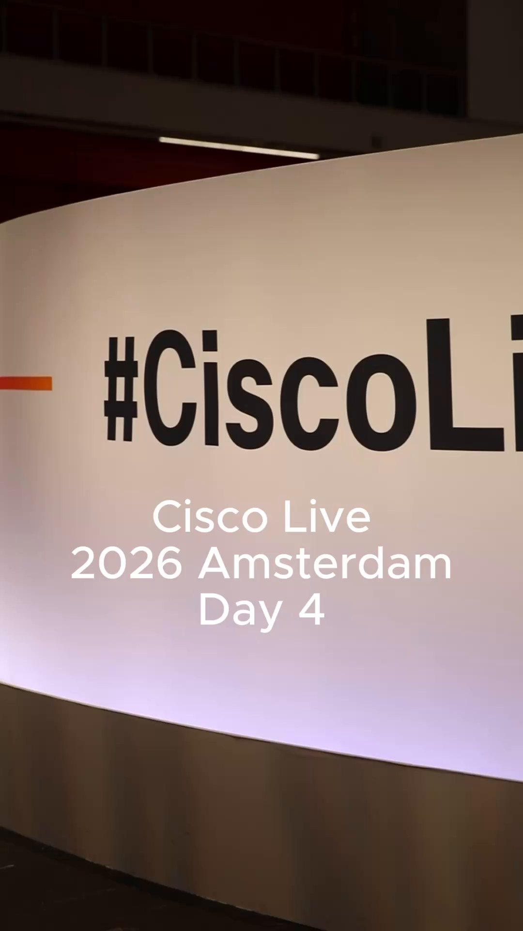Day 4 complete 👏 What a day at Cisco Live 2026 Amsterdam. Now it’s time ...
