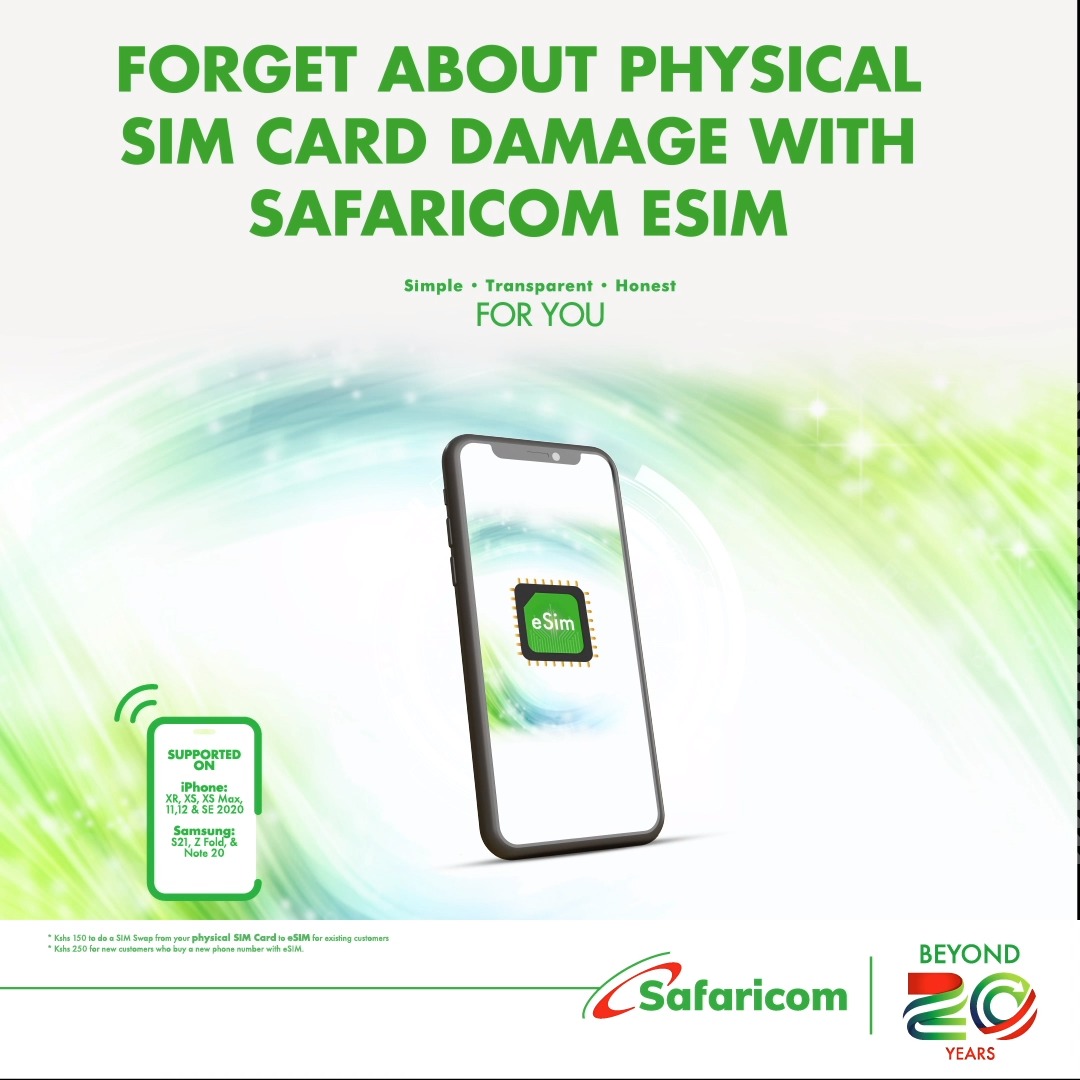 Safaricom PLC - It’s pretty simple. No physical sim card... | Facebook