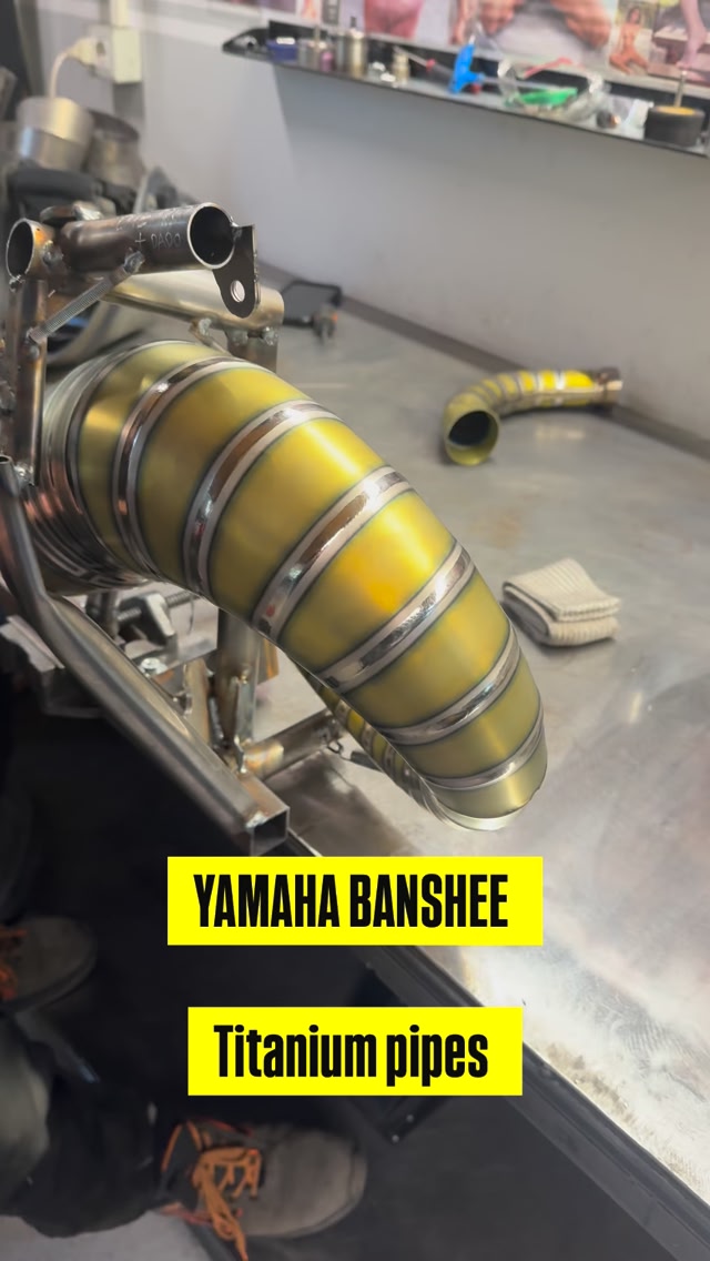DBR Factory titanium exhaust – Yamaha Banshee 100% custom, fully ...