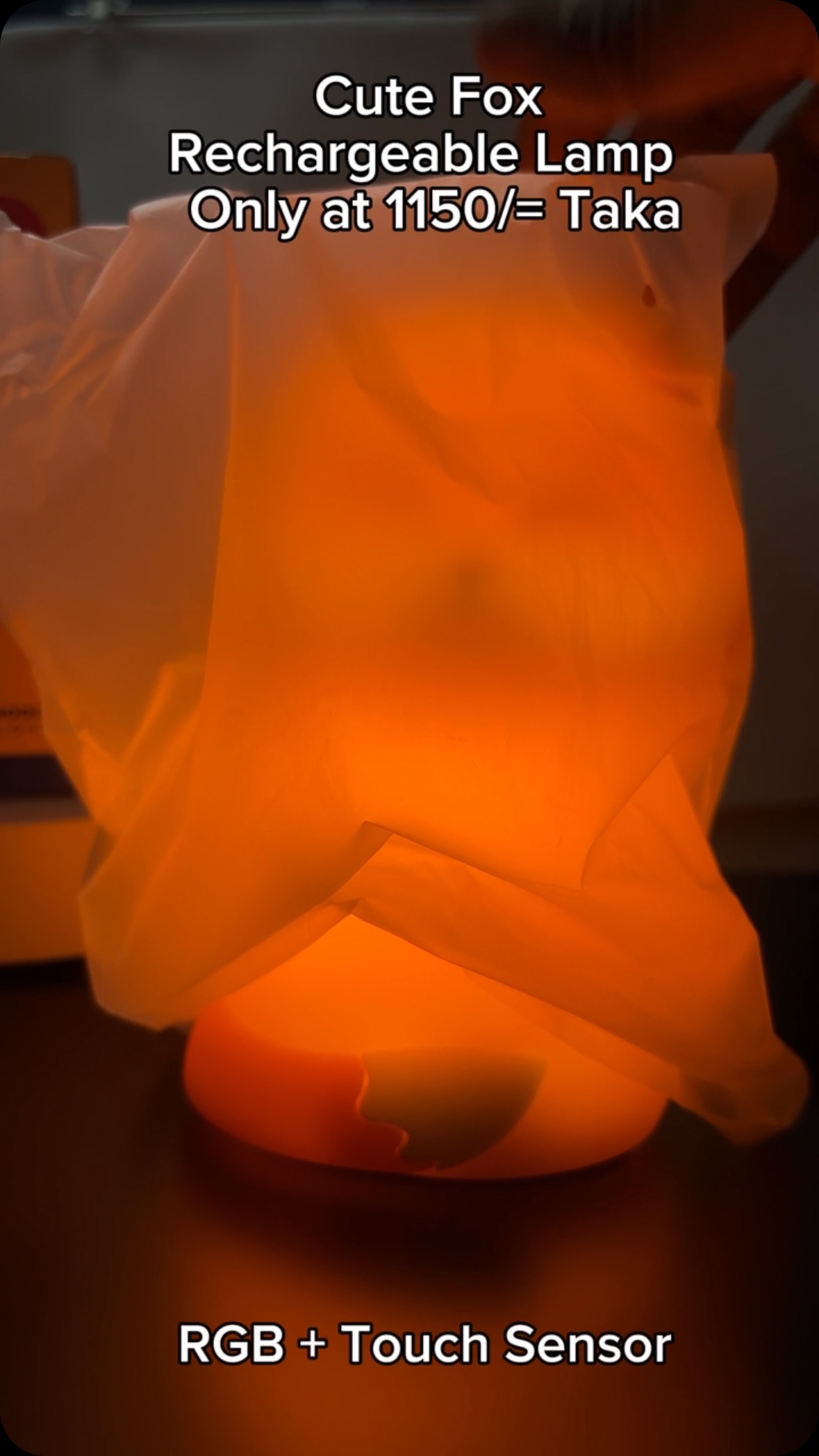 Cute Rechargeable Fox Lamp Only at 1150/= Taka.. 🏷️ Size 17 Cm 🏷️ Usb ...