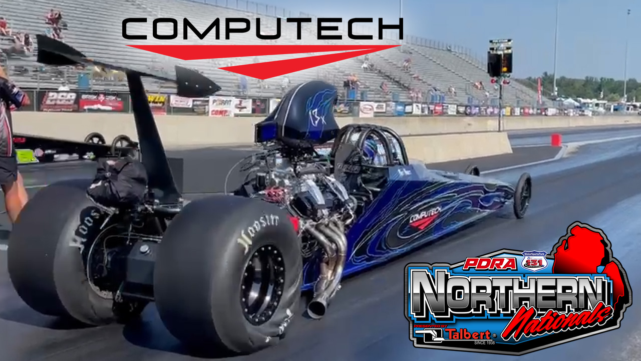 The Computech Top Dragster was doing work at US 131 Motorsports Park ...