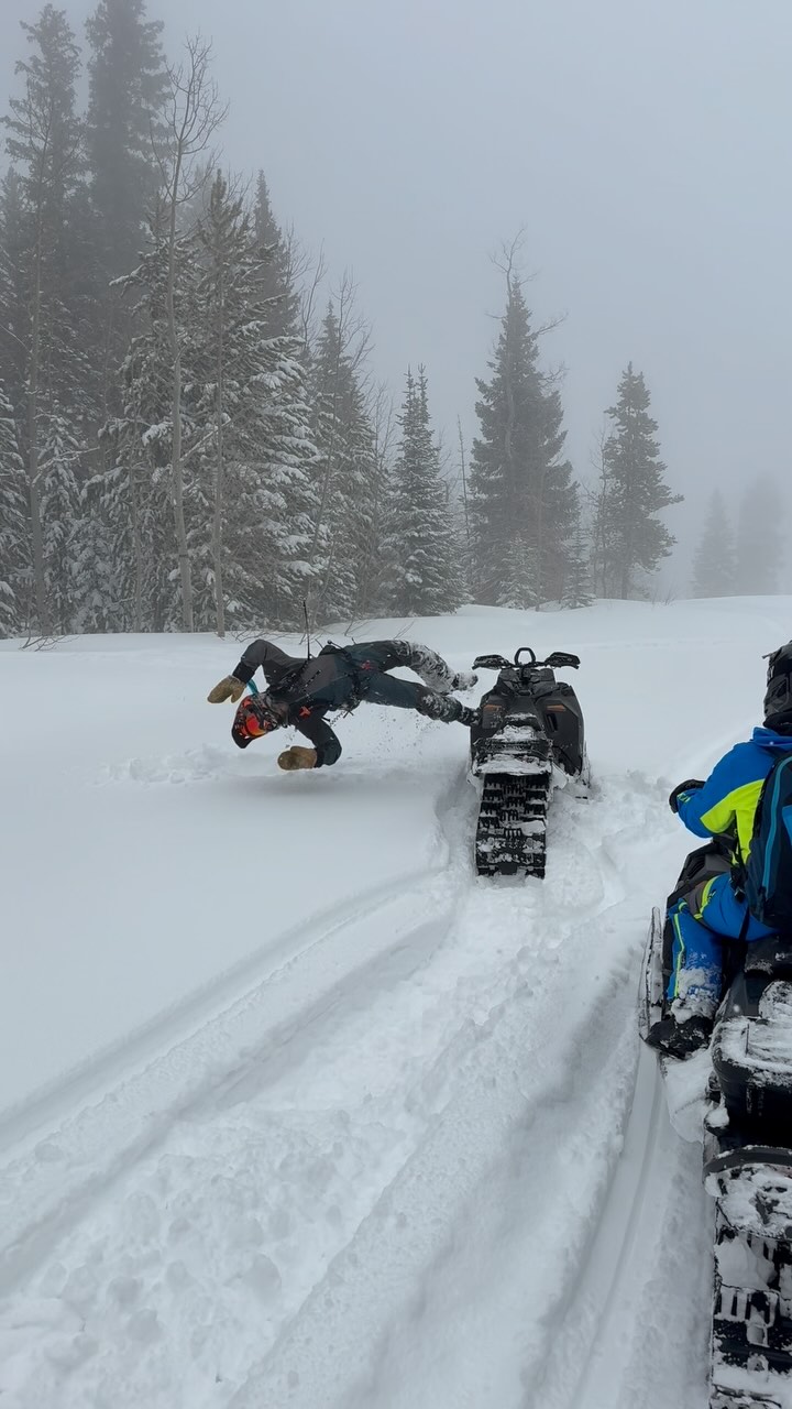 Flipping into the week!! Hopefully better than this! #snow #snowmobile ...