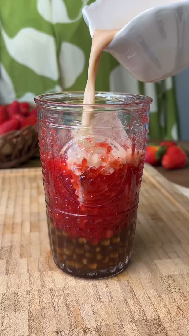 🍓Vrat Friendly Sabudana Bubble Tea ! This one's delicious & easy